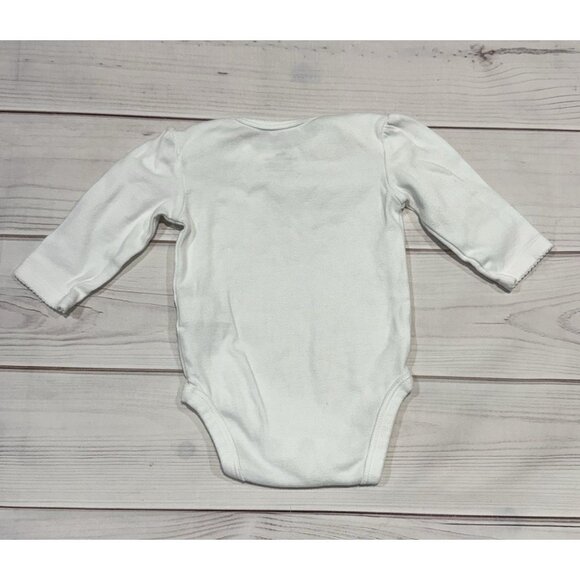 Carter's Baby Girl White Christmas Bodysuit "Best Gift Ever" Long Sleeve 3M - Picture 4 of 6